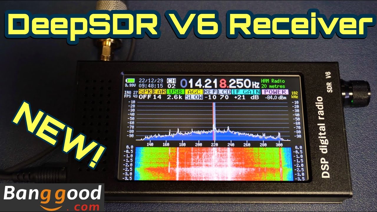 Первый взгляд на приемник DeepSDR V6 AM FM SSB DSP. Новинка.