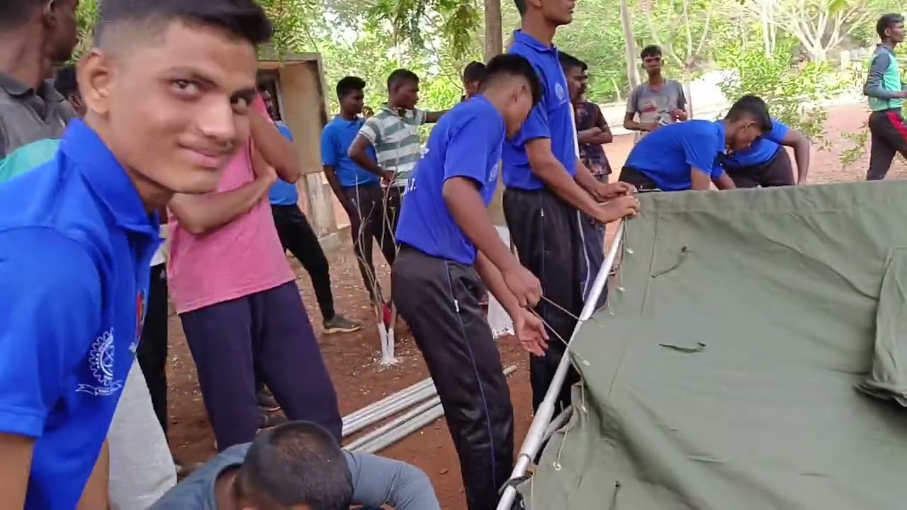 How to  build army tent explained step by step at ||CATC-1 CAMP at NBKRIST || NCC tent
