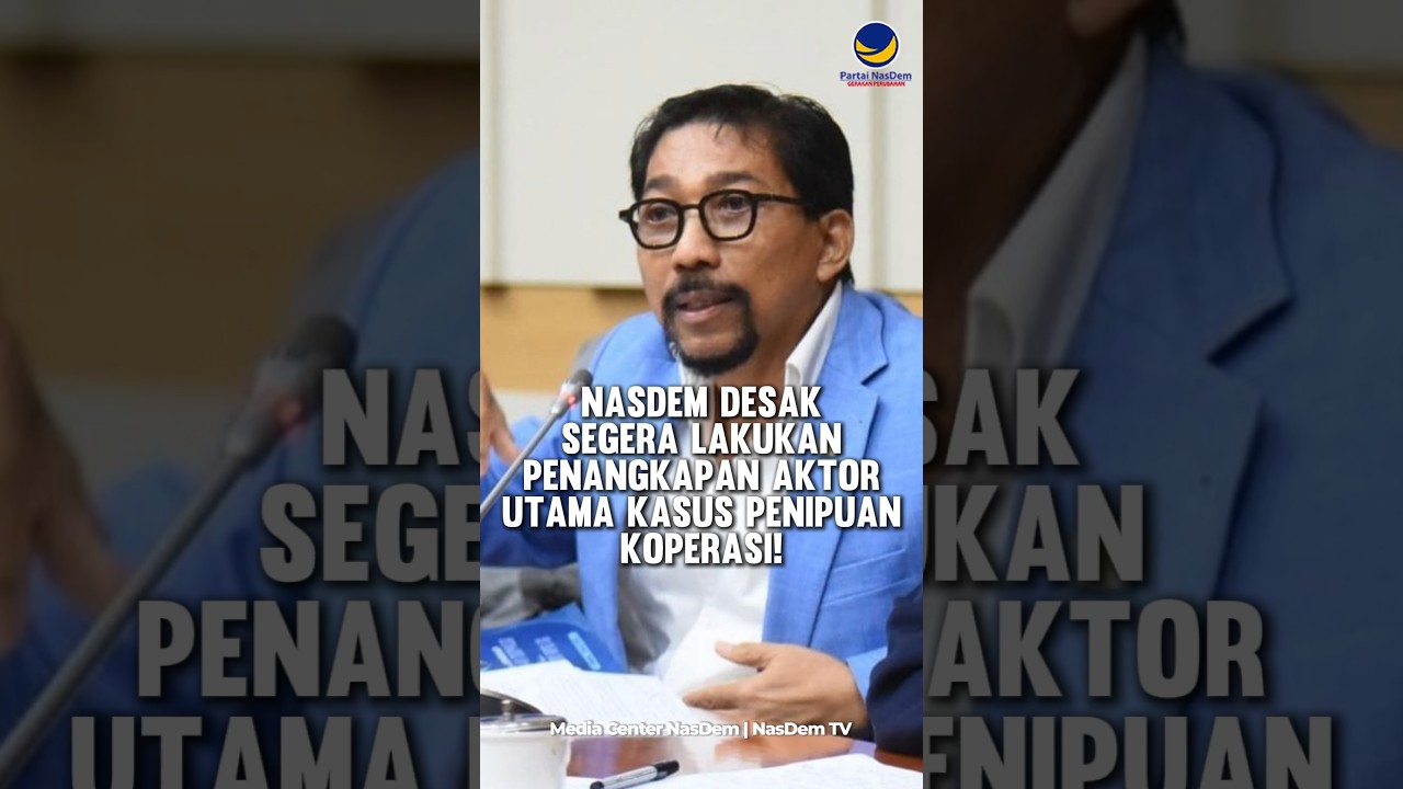 Fraksi NasDem desak segera lakukan penangkapan aktor utama dalam kasus penipuan. #partainasdem