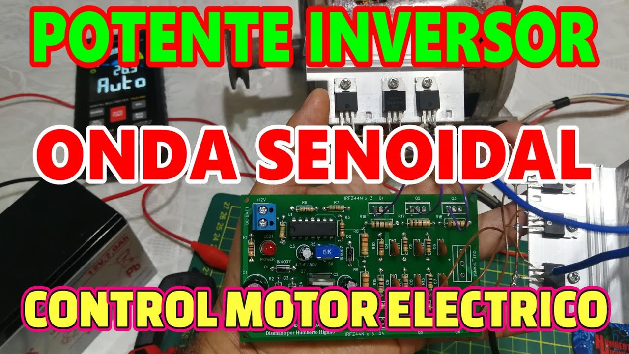 🔴 COMO HACER UN POTENTE INVERSOR DE ONDA SENOIDAL DE 12V DC A 220 AC PARA CONTROLAR MOTOR ELECTRICO