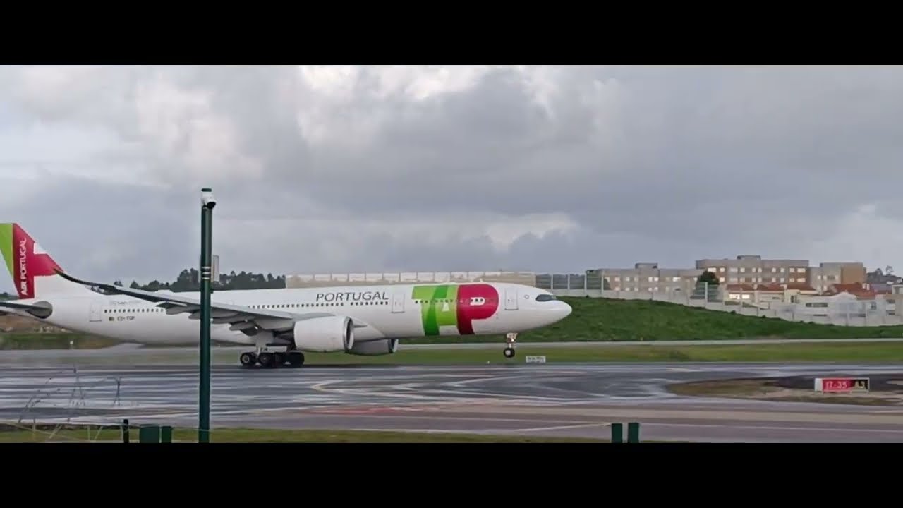 Decolagem Airbus A 330 TAP destino são Paulo aeroporto do porto 