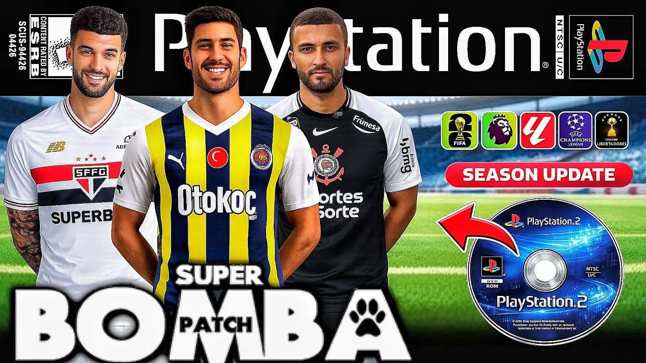 NOVO BOMBA PATCH 2026 ISO (PS2) DOWNLOAD MEDIAFIRE! MODO ESTRELAS PCSX2, AETHERSX2 / OPL ✅️ 