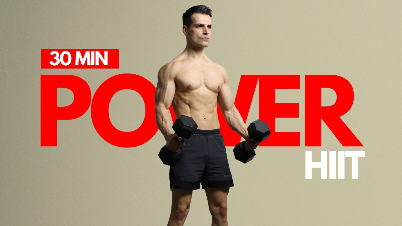 30 Min POWER HIIT Dumbbell Workout | Full Body Explosive Strength (No Repeat)