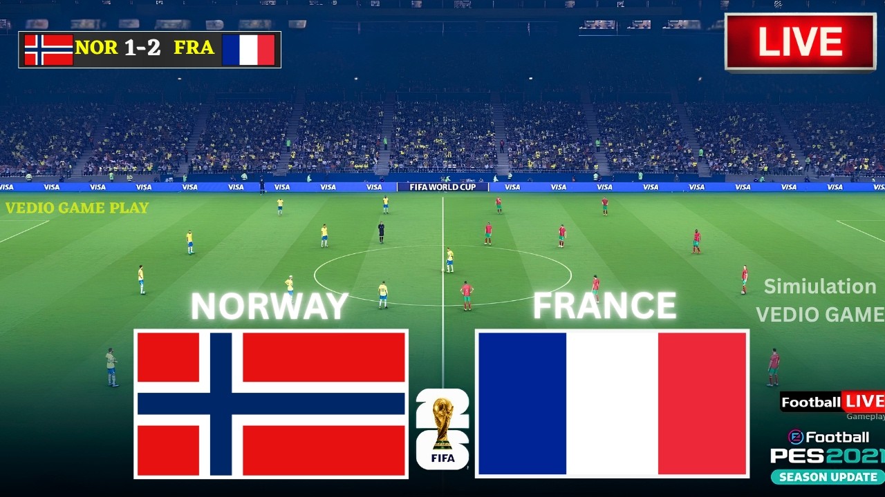 🔴 France vs Norway Live, FIFA World Cup 2026 Live | Football Match Live | Simulation Video Game