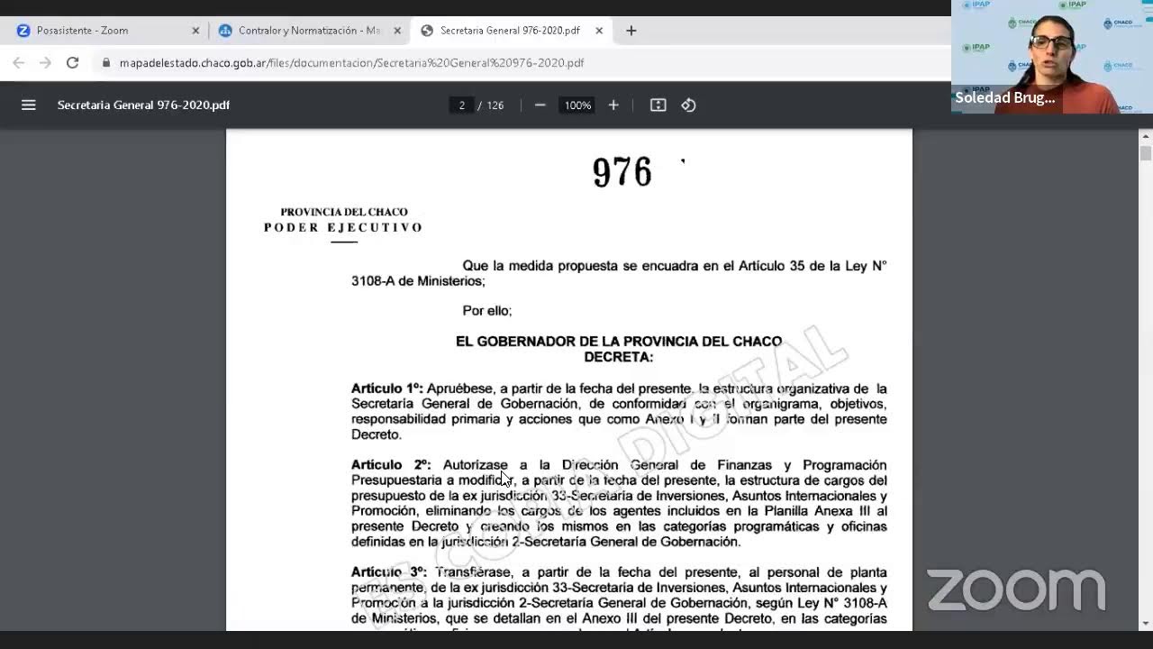 WEBINAR - Organización del Estado Provincial para el logro de sus objetivos Institucionales