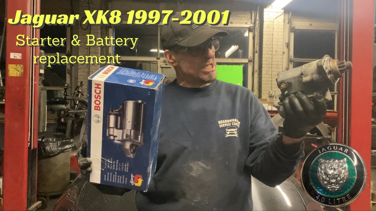 Jaguar XK8 97-01 Starter and battery replacement.