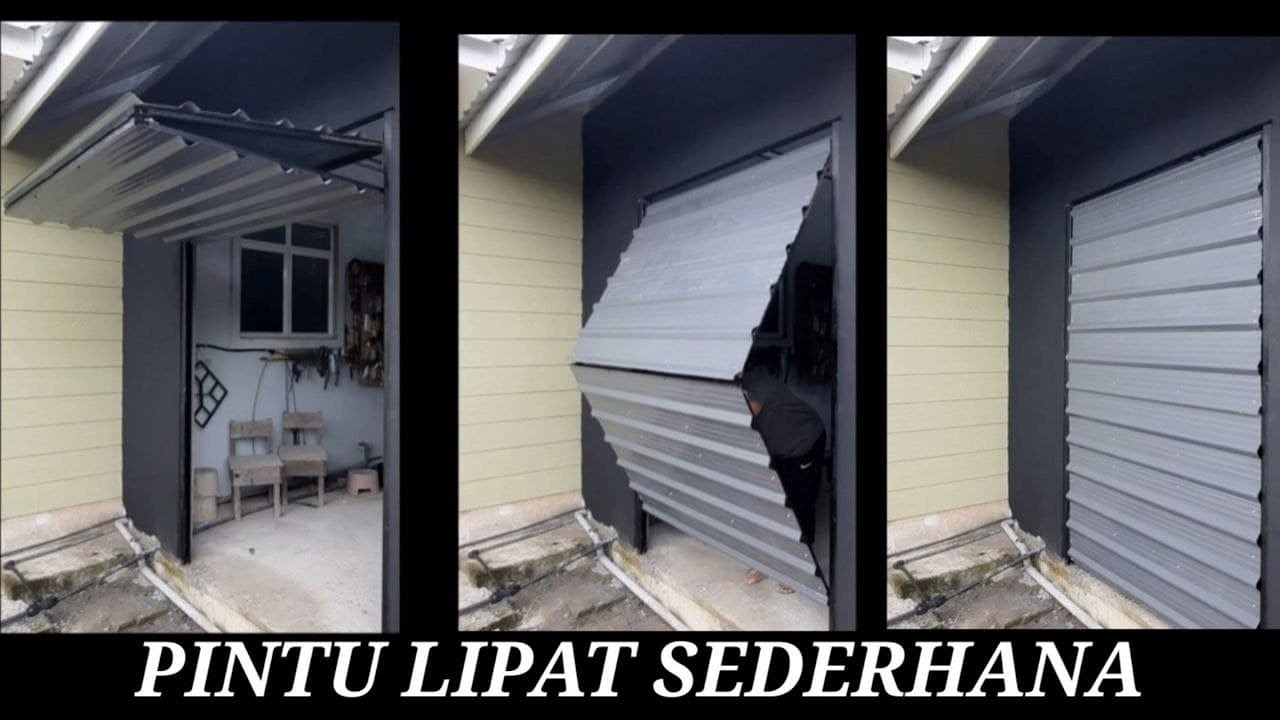 [DIY] Making Bi folding Garage Door II Membuat Pintu Lipat Garaj