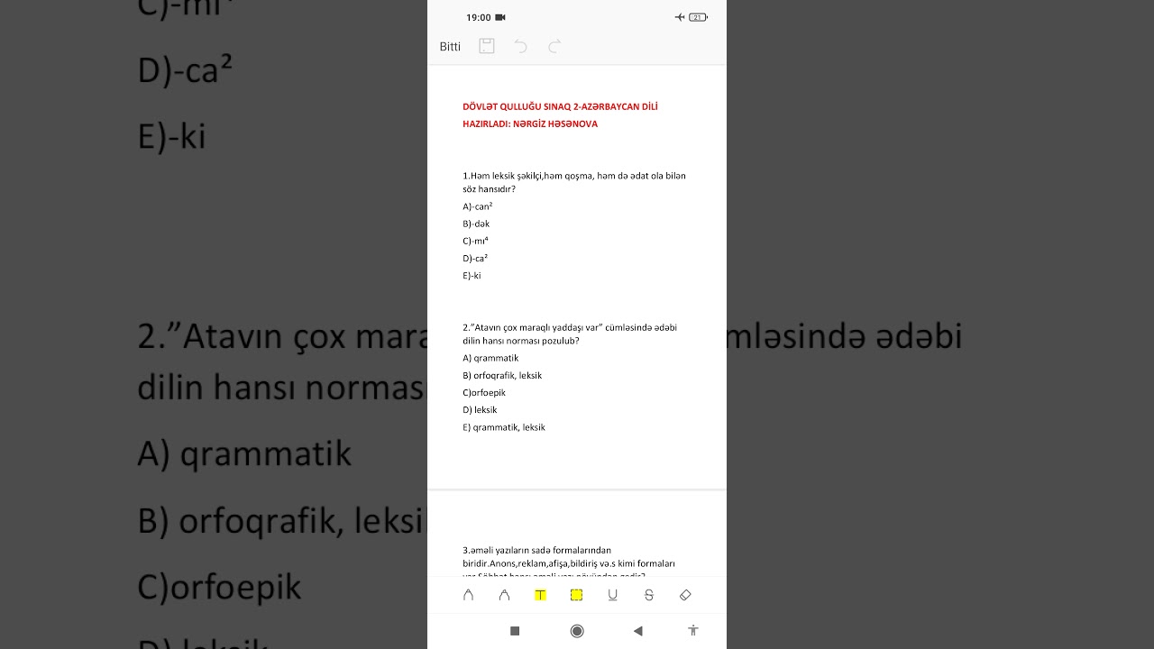 Dövlət qulluğu Azərbaycan dili sınaq izahı-2
