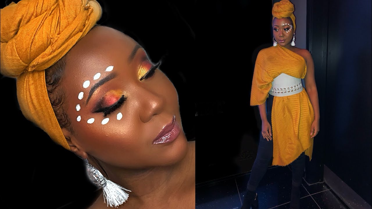 TURNING UP TO BLACK PANTHER LIKE.. WHAT'S GOOD??? | WAKANDA INSPIRED MAKEUP TUTORIAL AND OUTFIT IDEA