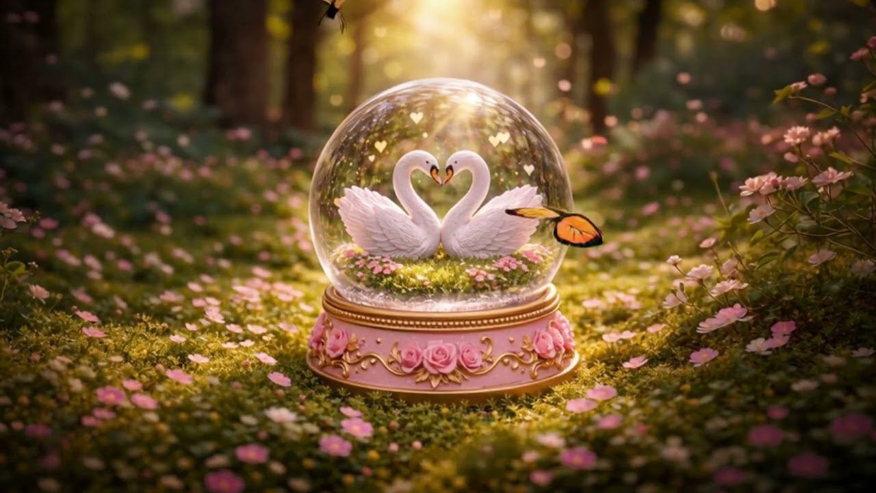 Relaxing Classical Background Music 💕 Valentine’s Love Swans Ambience to Work, Study or Relax