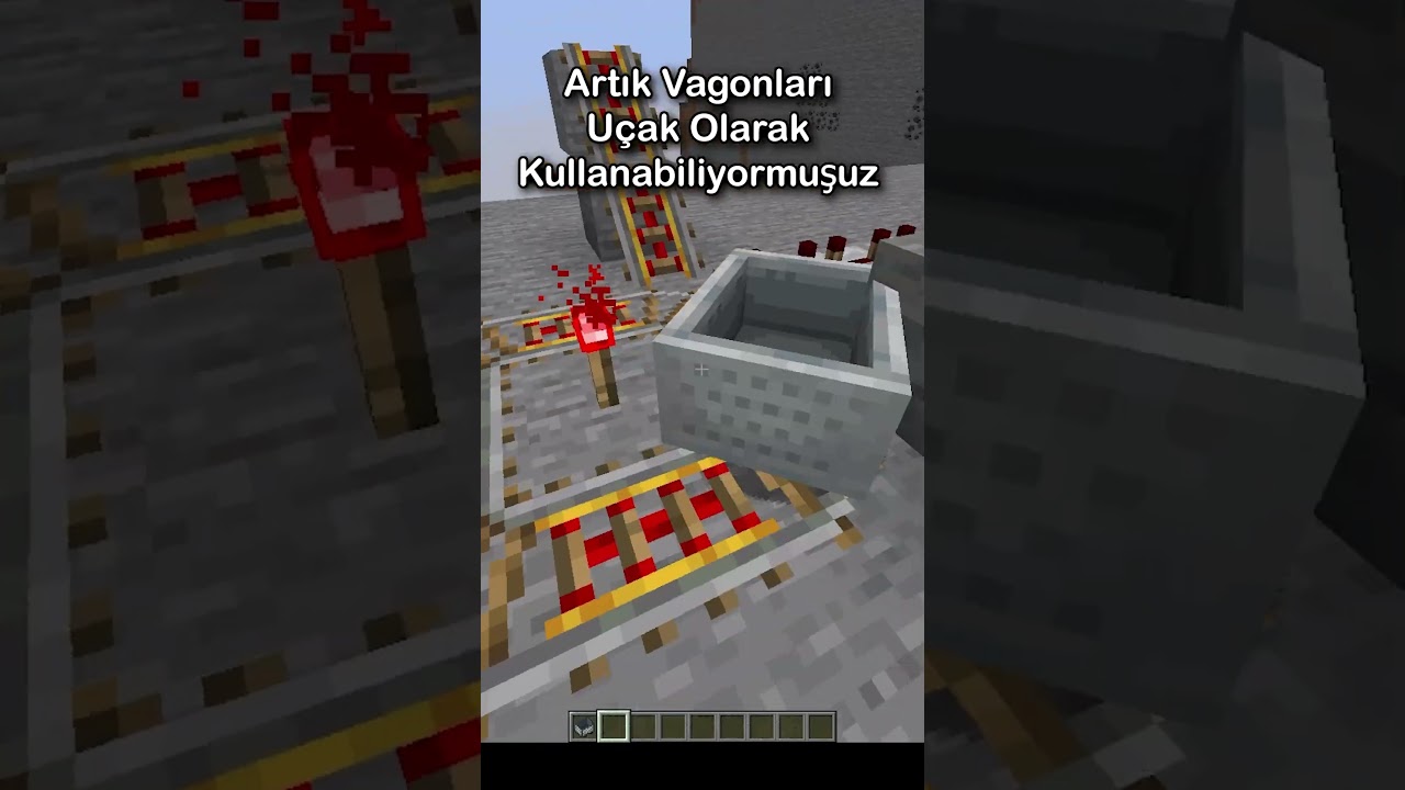 Minecraft Vagonları Artık U&ccedil;uyor! #minecraft #fypage #keşfetteyiz