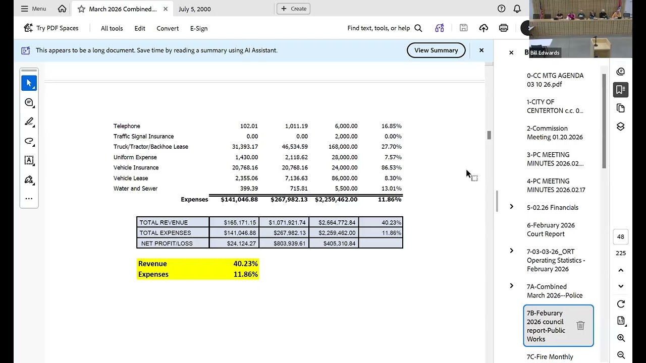 Centerton City Council Meeting 3-10-26