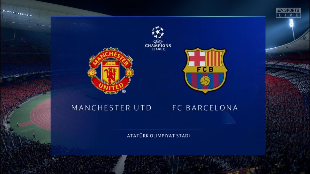 FIFA 20 MANCHESTER UNITED VS BARCELONA CHAMPIONS LEAGUE FINAL XBOX ONE GAMEPLAY