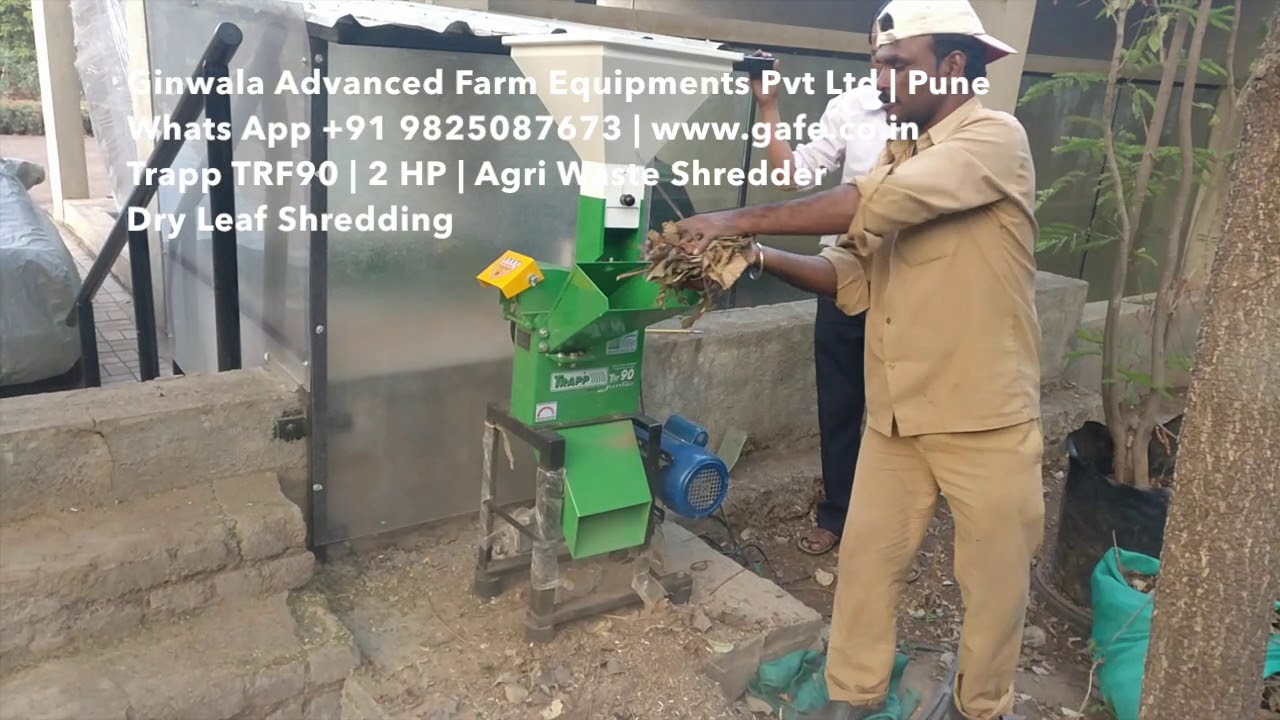 Trapp TRF90 2HP | Leaf, Tree Branches, Coconut Waste & Agri Waste Shredder | Whatsapp +91 9825087673
