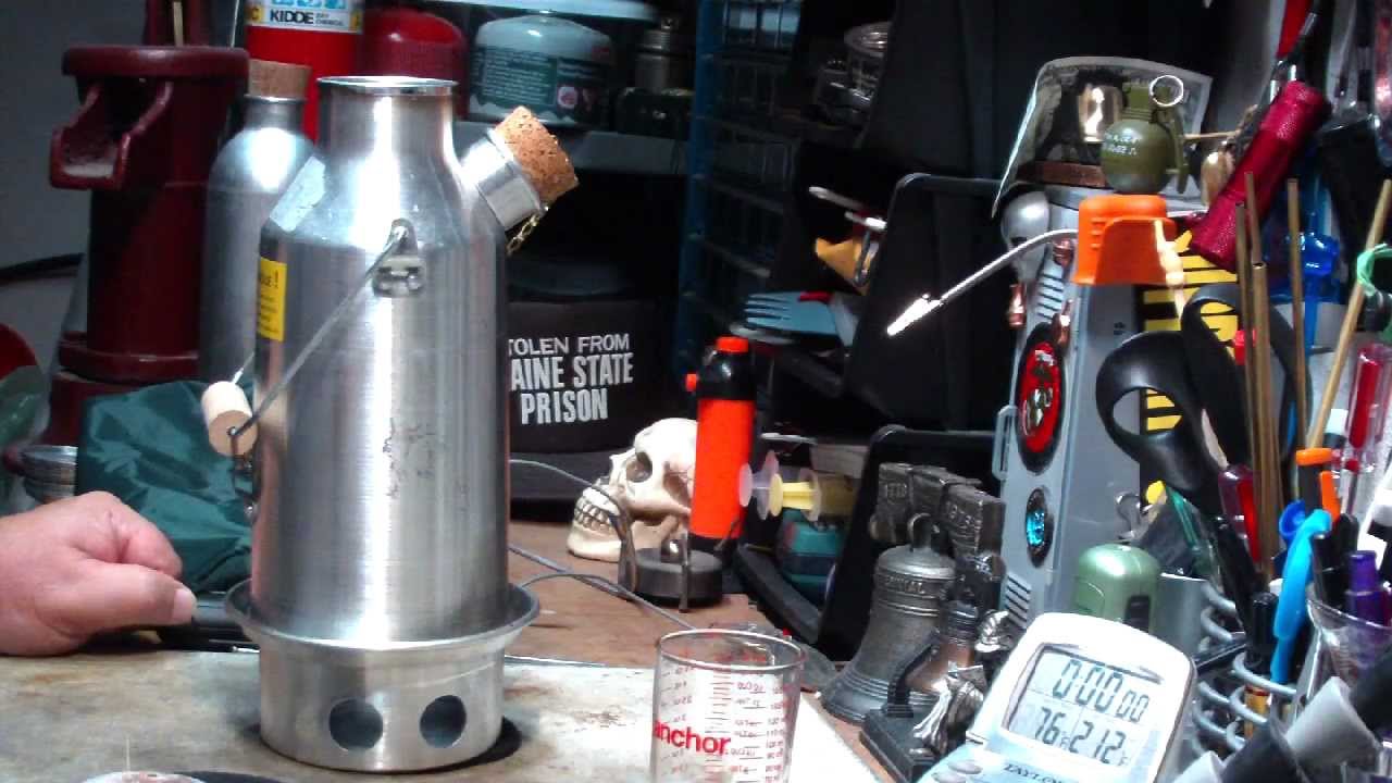Kelly Kettle - Boil Test #1 - Carbon Fiber/Felt & Methanol