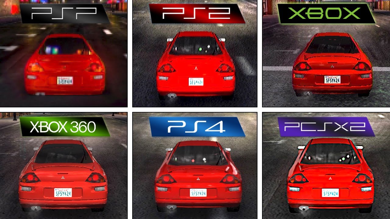 Midnight Club 3 Dub Edition (2005) PSP vs PS2 vs XBOX vs XBOX 360 vs PS4 vs PCSX2