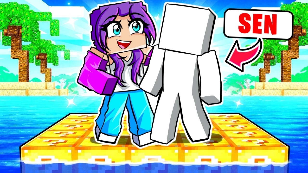 SEN LUCKY BLOCK RAFT&rsquo;TA MAHSUR KALDIN! - Minecraft