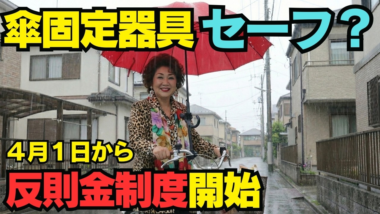 【さすべえはダメ！？】自転車の傘差し運転＝即罰金はウソ！？違反と青切符の本当の基準