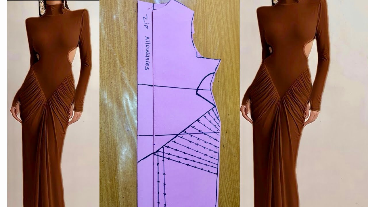 How to sew a stylish drape gown 
