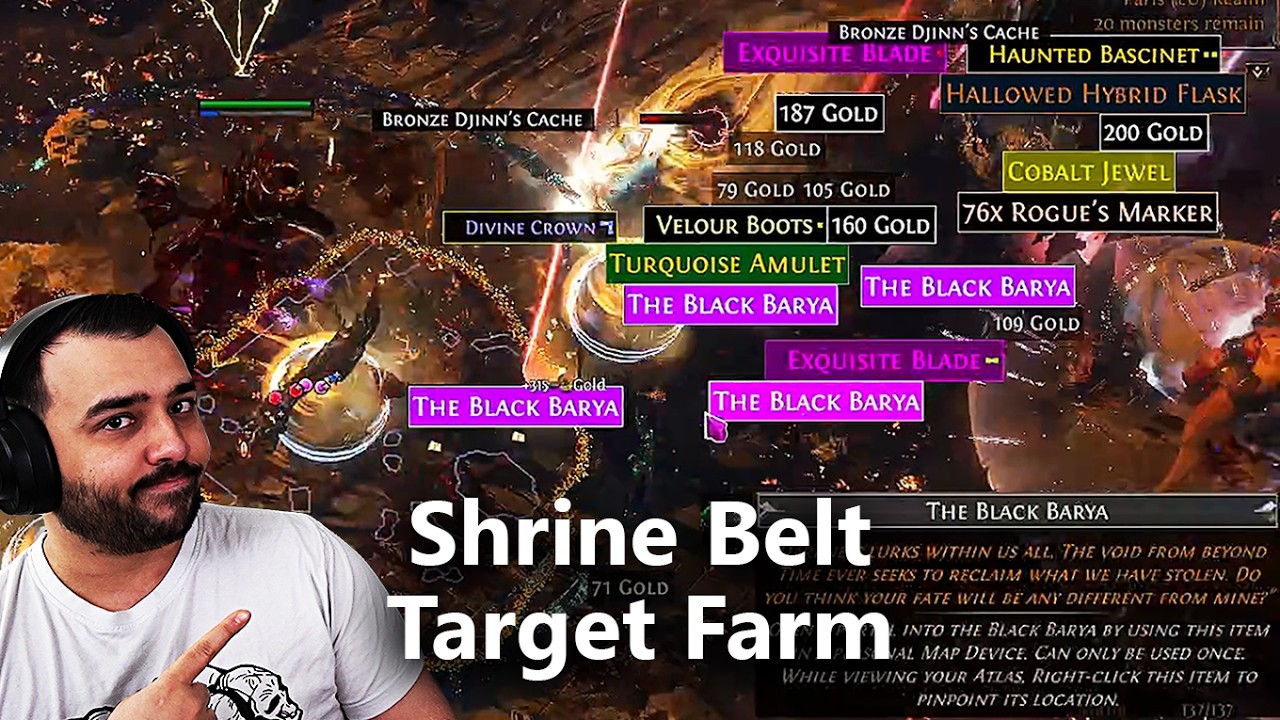 How to bulk target farm the Black Barya in POE Mirage