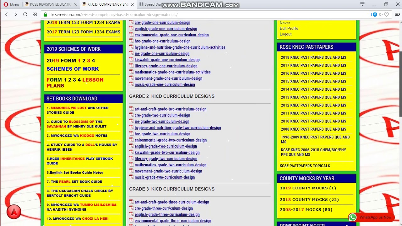 K.I.C.D. COMPETENCY BASED CURRICULUM DESIGN MATERIALS