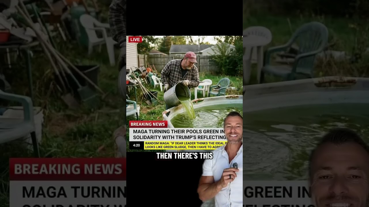 Trump&rsquo;s Reflecting Pool Disaster Gets ROASTED 😂 #Trump #Politics #Shorts