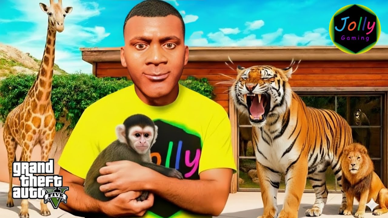 GTA 5 Tamil: 🏠 Franklin’s House Turns Into a Zoo! 🦁🐵 | Jolly Gaming