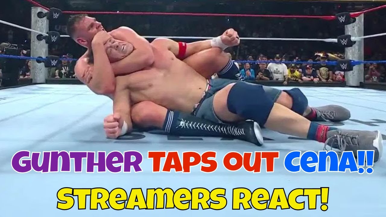 Реакция стримеров! Гюнтер заставил Джона Сину сдаться! #wwe #saturdaynightsmainevent #johncena