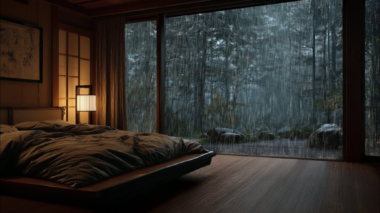🌿 Midnight Forest Rain Sounds for Focus | Fall Asleep, Study, Meditation
