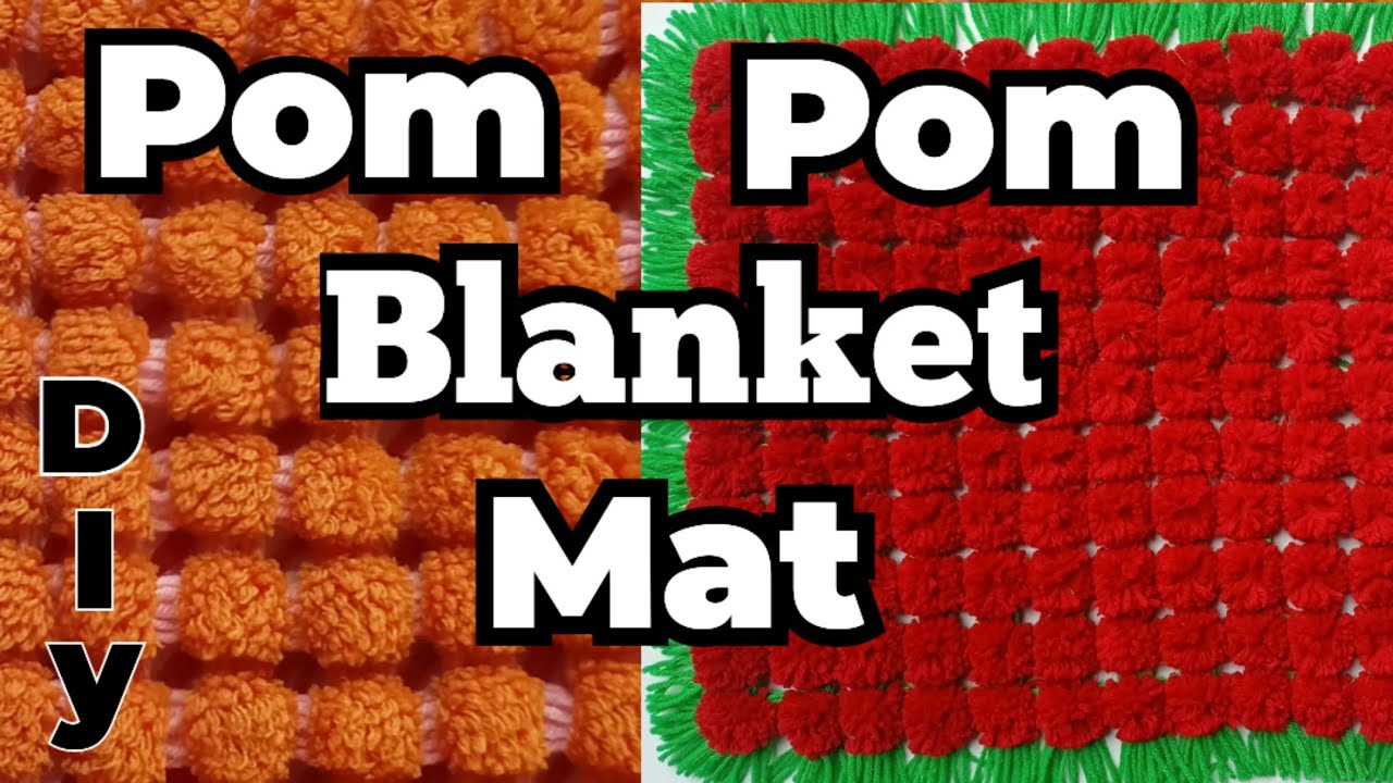 How to make Pom Pom Blanket| Mat| For Beginners| Loom Frame Guide|Step by Step | Weaving Loom