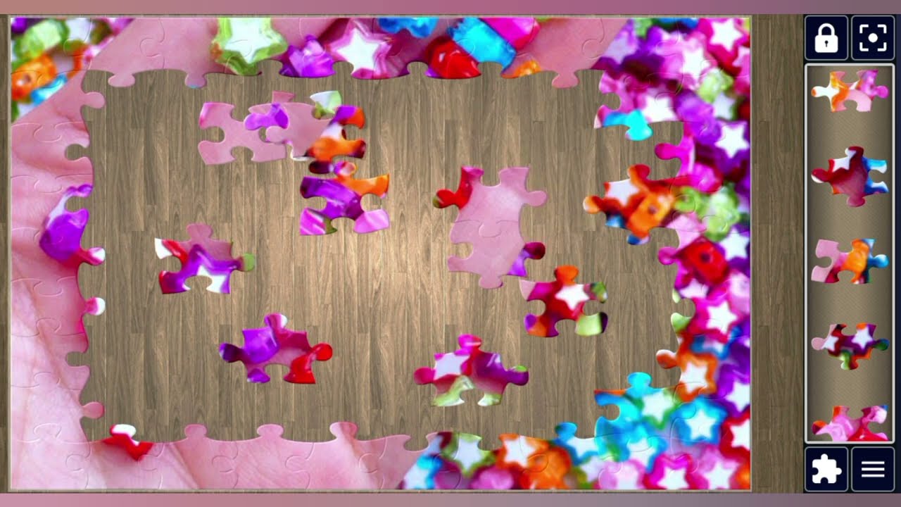 Small Acrylic Star Beads🌟🌈🧩 beautiful jigsaw puzzle 🧩//@jigsawpuzzle45
