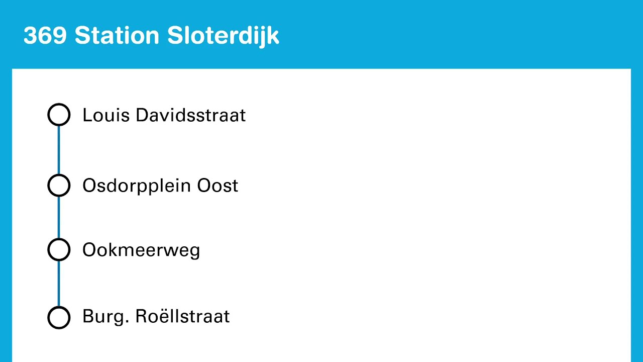 [Verouderd, 2022] Omroepen Lijn 369 GVB Amsterdam: Schiphol Airport - Station Sloterdijk