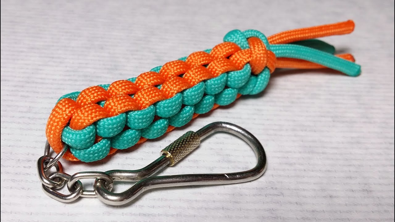 Square (Box) Stitch paracord keychain, Scoobie - How to