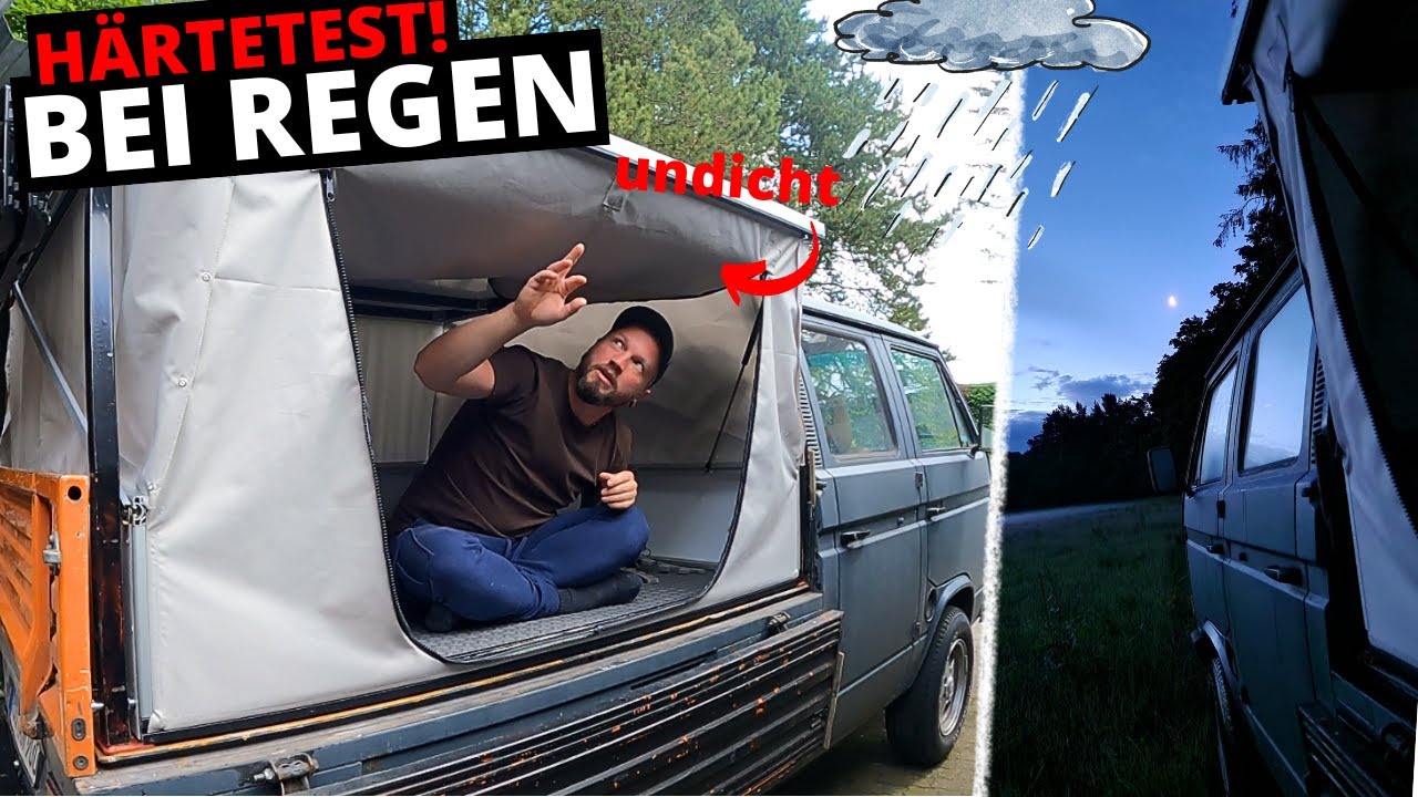 Die ERSTE NACHT in meiner SELBSTGEBAUTEN Absetzkabine 🫡