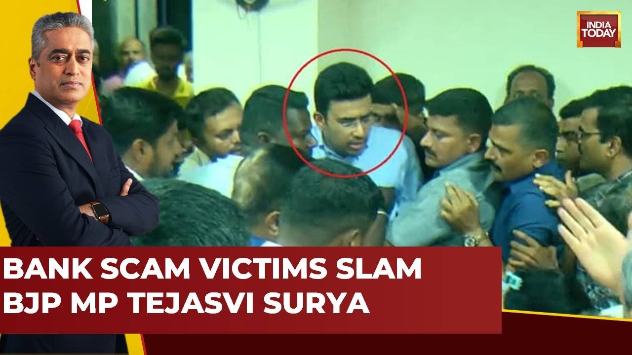 Unruly Scenes At Co-Op Bank Meet In Bengaluru | Bank Scam Victims Slam BJP MP Tejasvi Surya