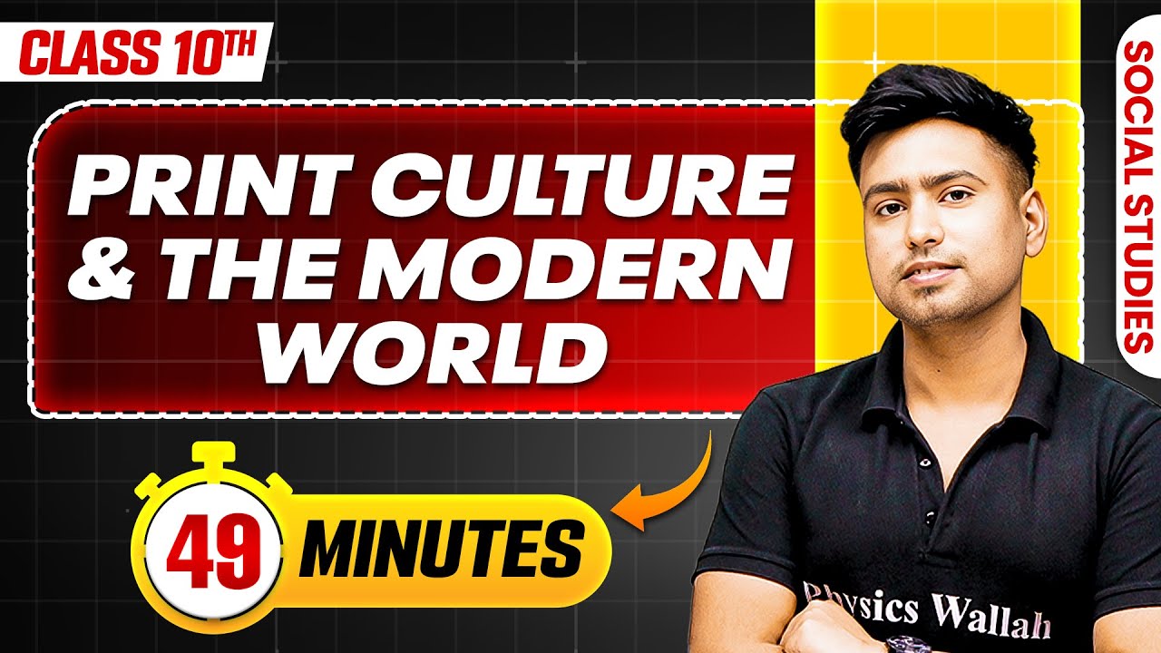 Print Culture and the Modern World in 49 Minutes || Mind Map Series for Class 10th
