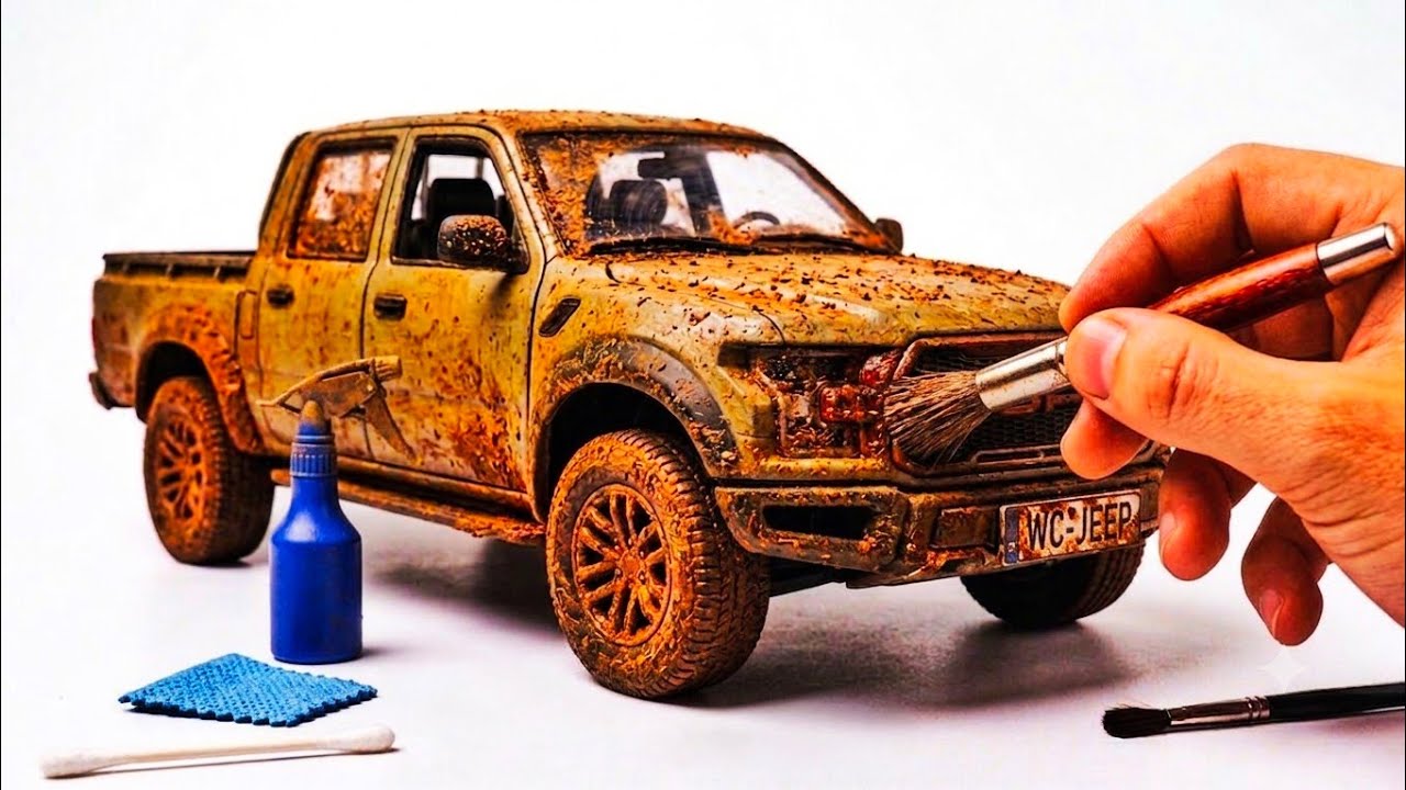Satisfying ASMR Cleaning:Muddy Off-Road Truck Wash| 