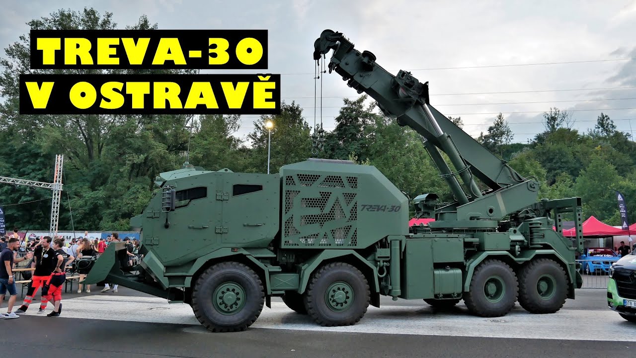 Vypro&scaron;ťovac&iacute; a odsunov&yacute; automobil TREVA-30 na podvozku Tatra Force 8x8 v Ostravě!