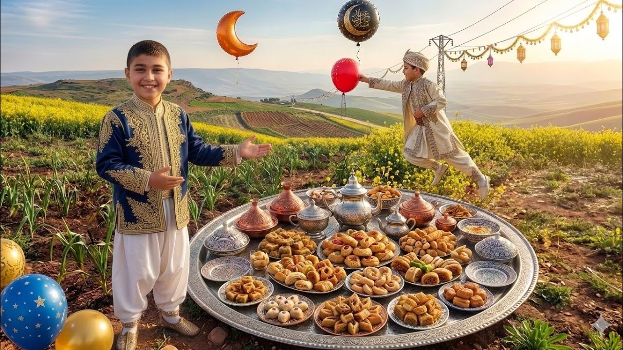 اجواء العيد الرائعة في القرية الجزائرية استقبال الضيوف وبساطة الحياة الريفية village life in Algeria
