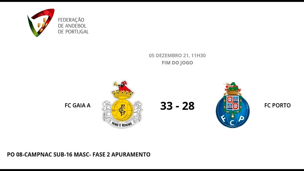 (SUB16) FC GAIA A 33X28 FC PORTO