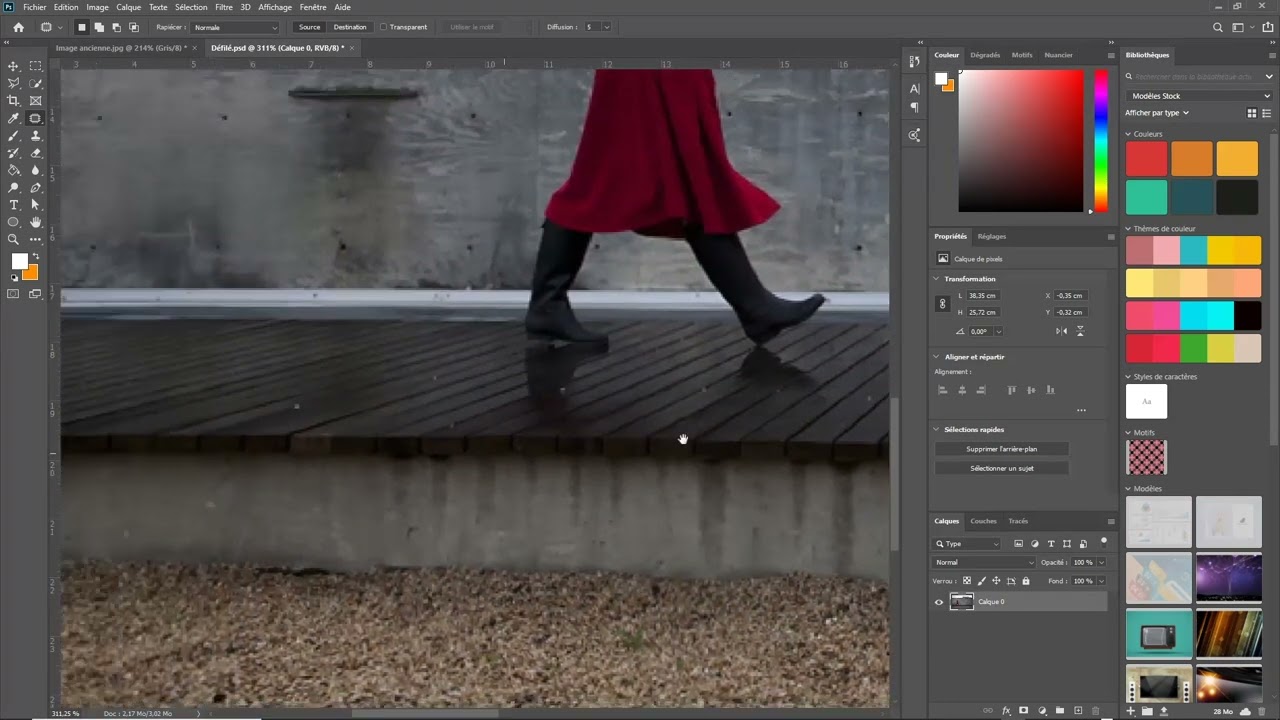 Photoshop (72) : La pièce, outils de retouche manuels