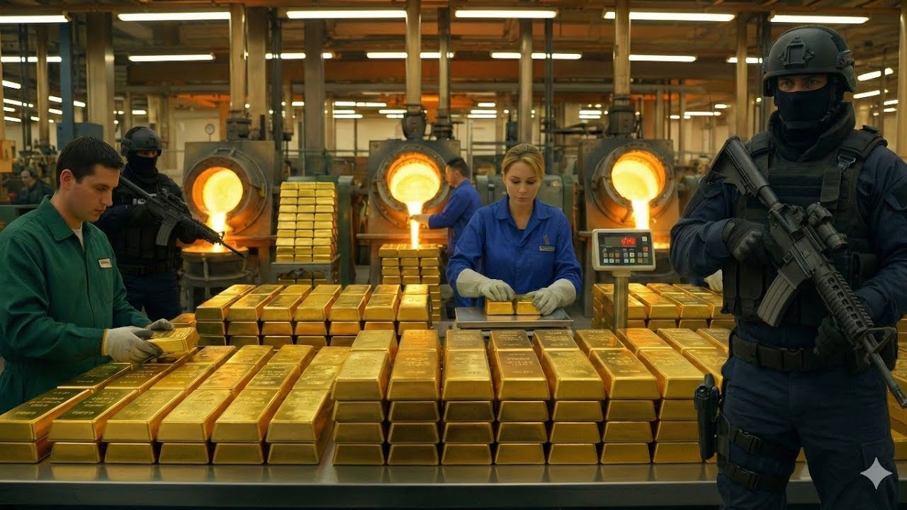 Inside the 24K Gold Refinery – (Full Process) How Pure Gold Bars Are Made
