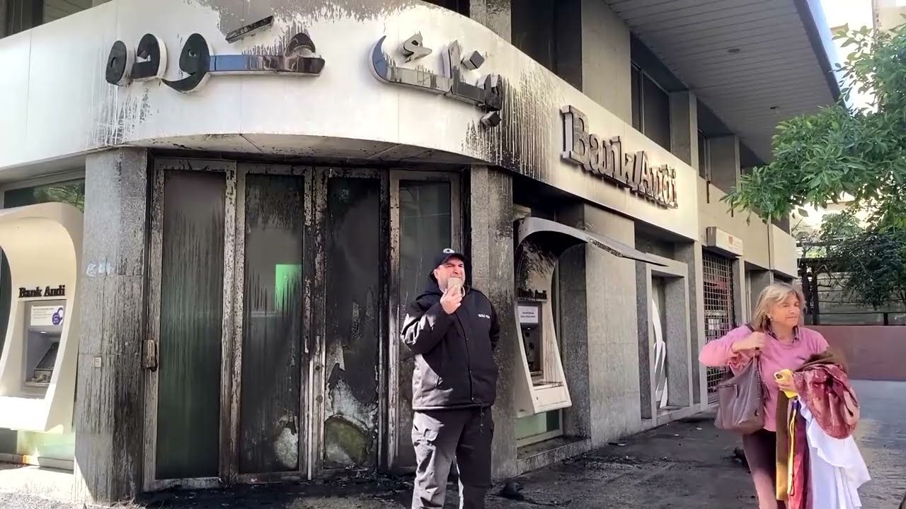 'They stole everything': Beirut banks set on fire