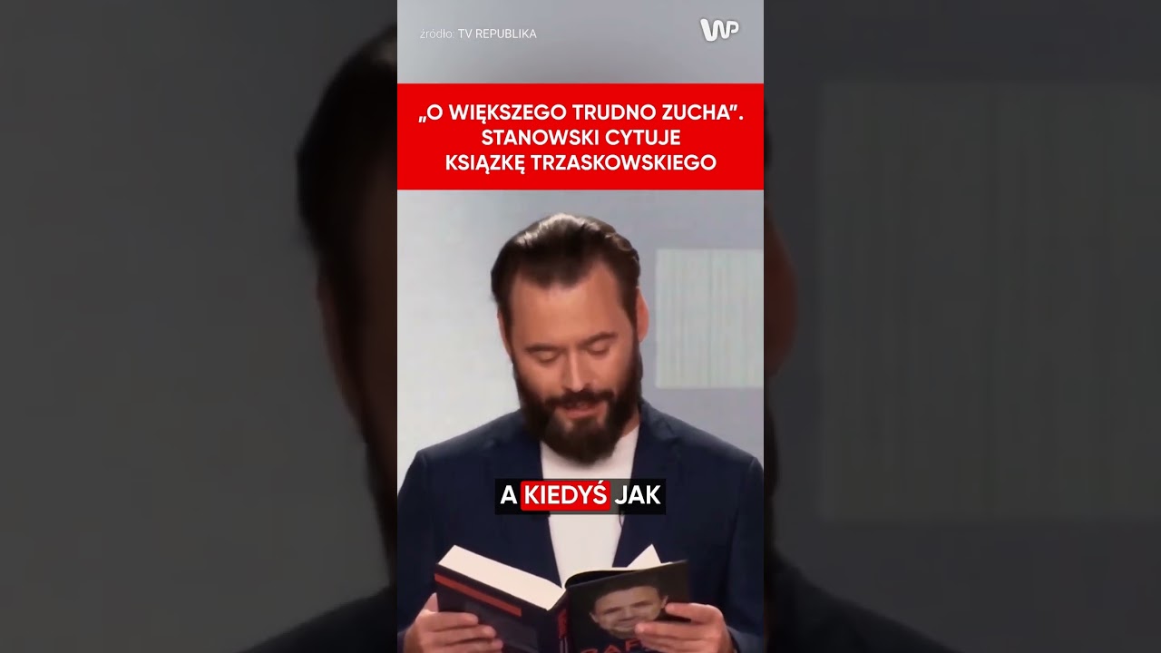Stanowski cytuje książkę Trzaskowskiego o rekinach, krwi i nurkowaniu