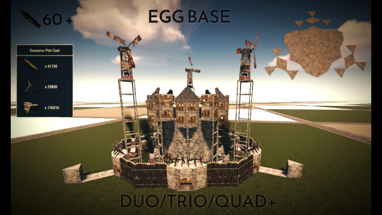 Best Strong TRIO/QUAD/GROUP   EGG Base Design - Rust