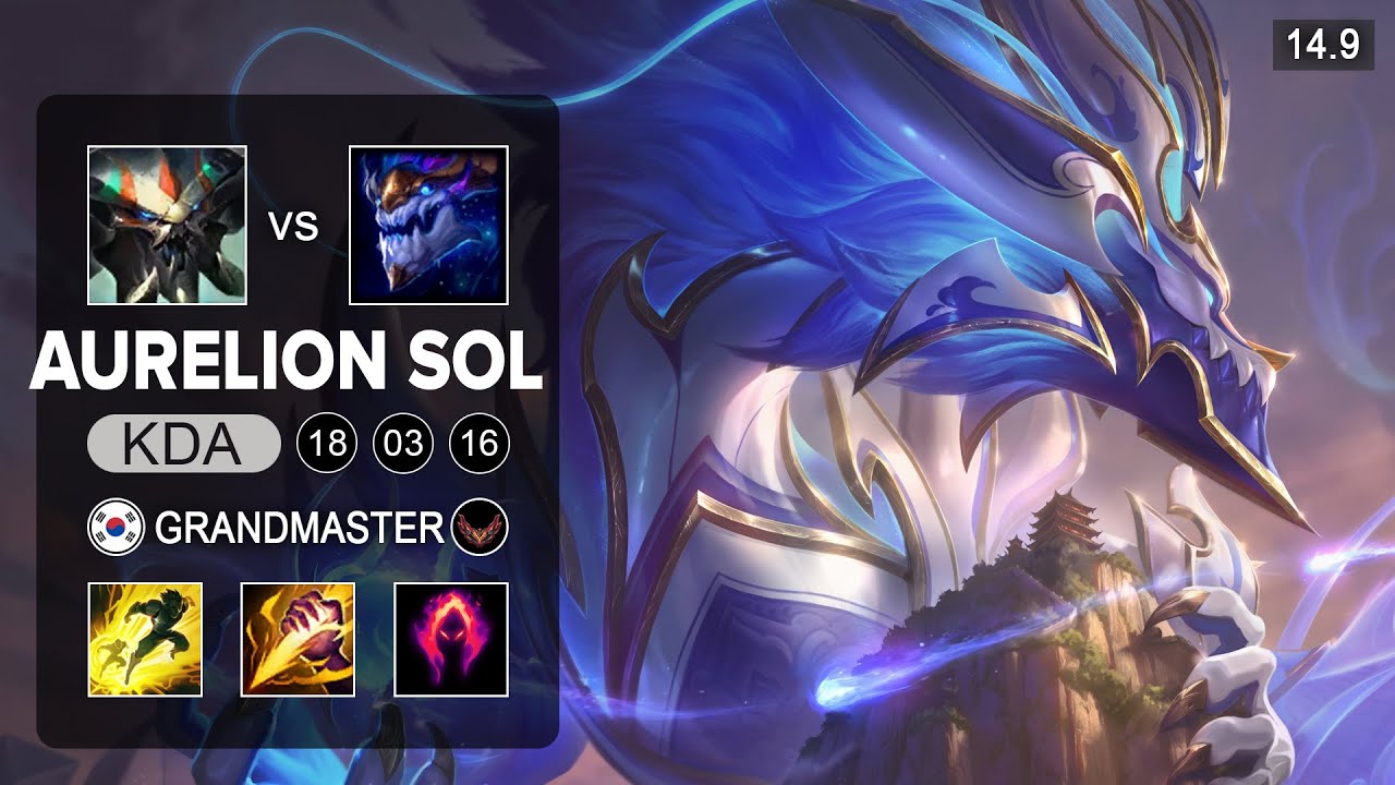 Aurelion Sol vs Skarner Jungle - KR Grandmaster - Patch 14.9 Season 14