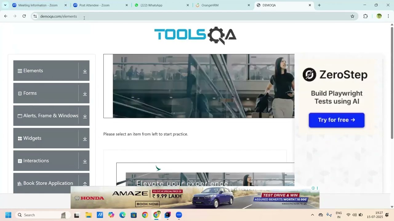 Static & Dynamic Dropdown in Selenium | End-to-End Project Demo -Session 11