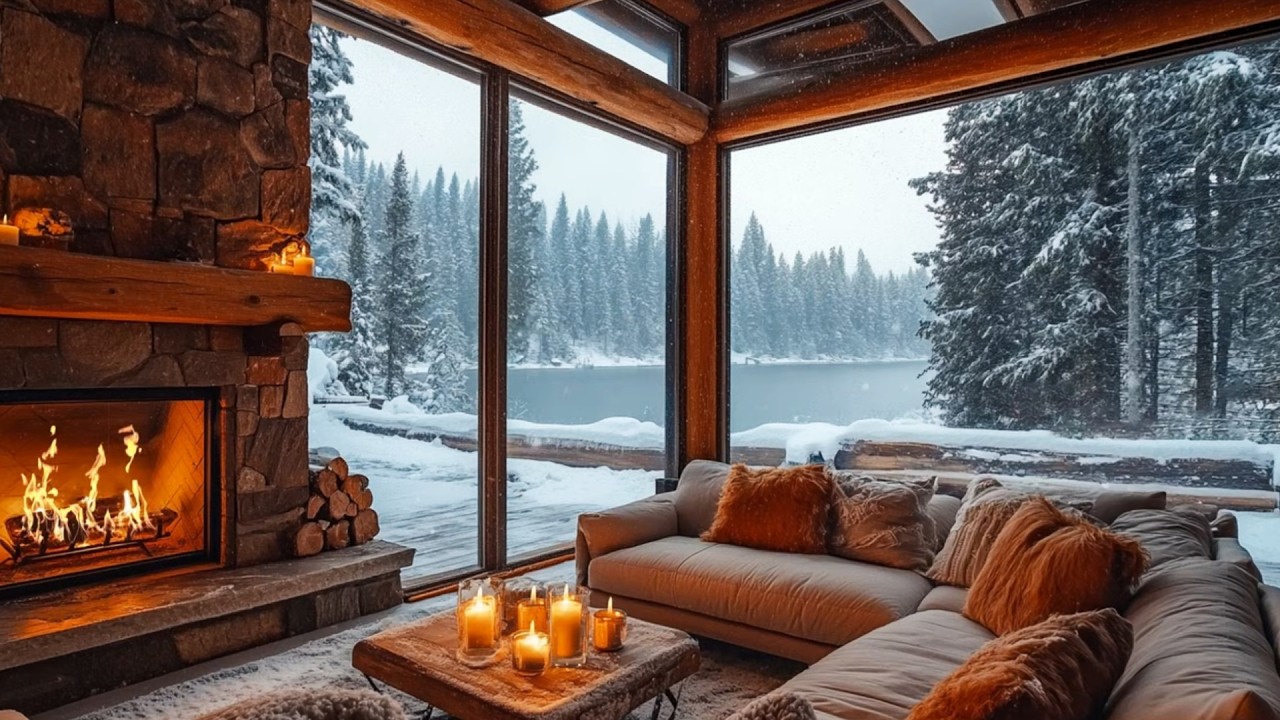 ❄️☕ Winter Focus Mode | Relaxing Piano & Fireplace Sounds | Boost Productivity & Calm Mind