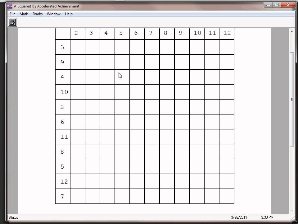A2 Curriculum Math Worksheet Generator