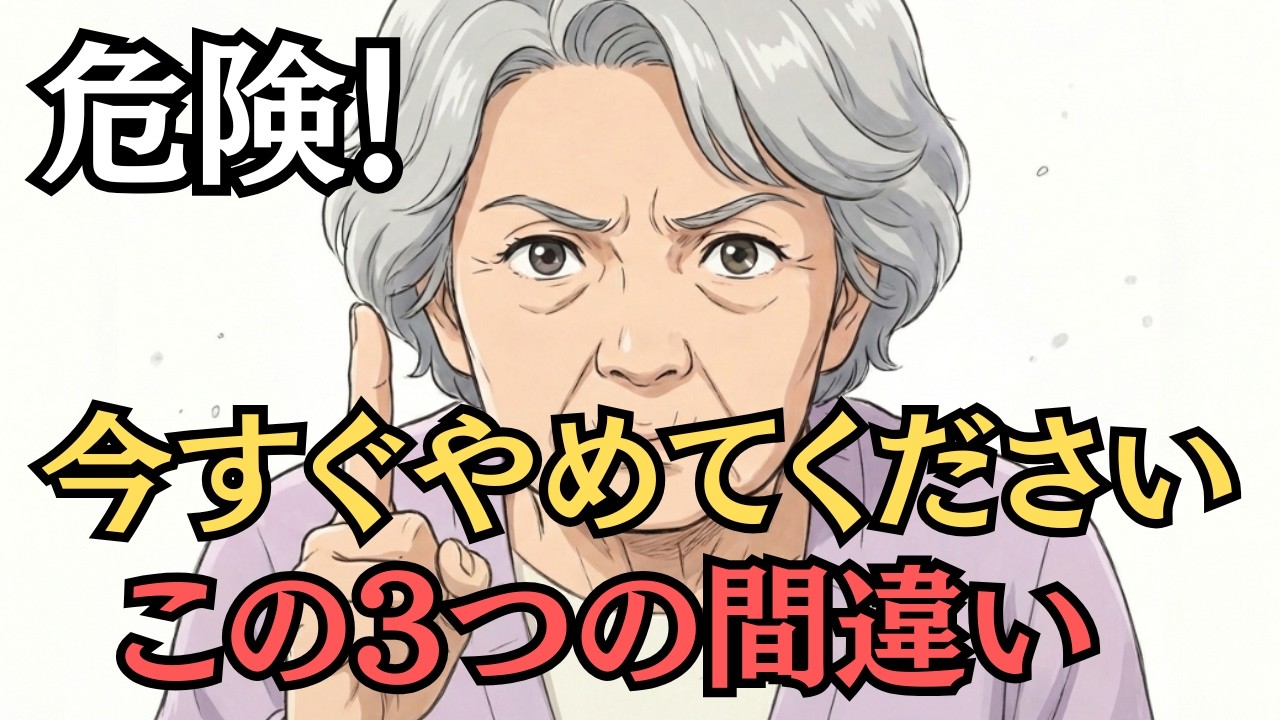 この3つは絶対やめてください。老後に体を壊す人が必ずやっていること